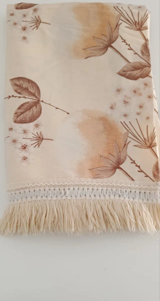 Colcha Verano Estampada Beige y Marrón cama 135 cm