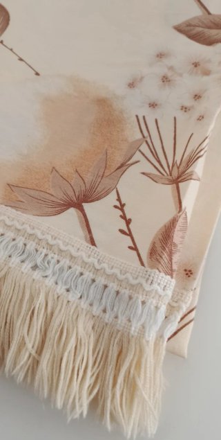 Colcha Verano Estampada Beige y Marrón cama 135 cm