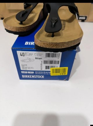 Birkenstock Gizeh Talla 40 Negro Marrón