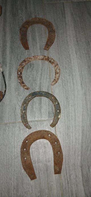 Aplique de pared rústico y herraduras