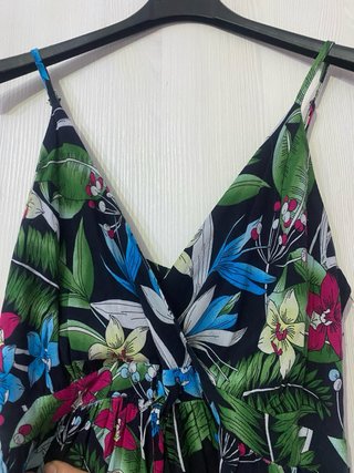 Vestido largo estampado floral