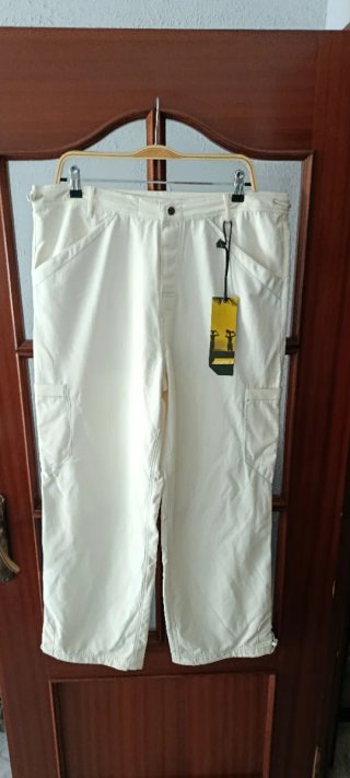Pantalón Crasher Talla L Blanco/Azul, nuevo
