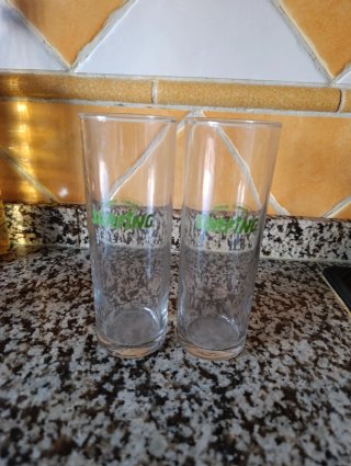 2 Vasos Tubo Antiguos SURFING Lima-Limón
