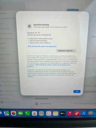MacBook Air M4(2025) 16GB/512GB 100% Batería