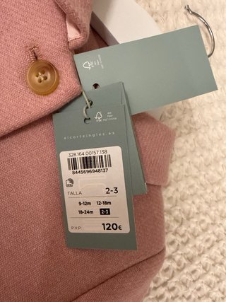 Abrigo niña lana rosa con capota a juego