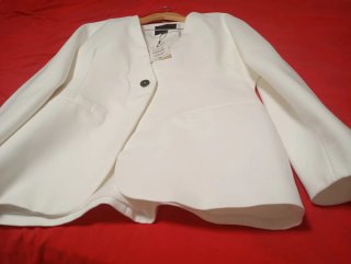 Chaqueta Zara Blanca Entallada