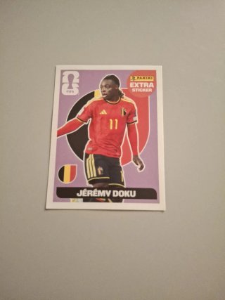 Cromo Jérémy Doku EXTRA STICKER Mundial