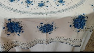Mantel redondo/ovalado + 6 servilletas.NUEVO