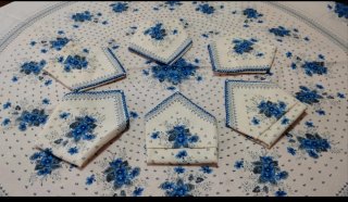 Mantel redondo/ovalado + 6 servilletas.NUEVO