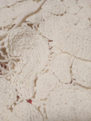 Chaqueta Zara Macramé Beige Talla Única