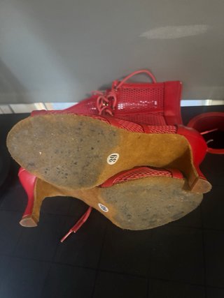 Botines Baile Latino Rojo Talla 39