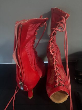 Botines Baile Latino Rojo Talla 39