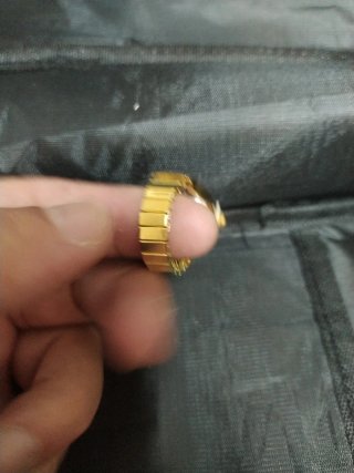 Anillo Reloj Bozhi Dorado y Blanco