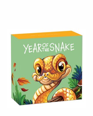 Moneda Plata Baby Snake 1/2 oz 9999 Proof colored