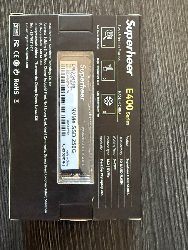 SSD M.2 NVMe 256GB Superheer E400