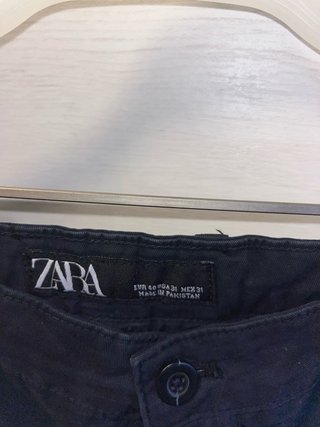 Pantalones Chinos Zara Azul Marino Talla 40
