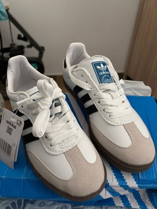 Zapatillas Adidas Samba Beige/Blanco