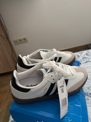 Zapatillas Adidas Samba Beige/Blanco