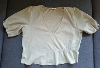 Camiseta Pull&Bear Beige Talla S