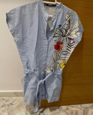 Mono Zara Rayas Flores Talla xs