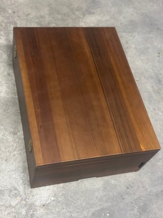Caja cubertería madera 2 pisos