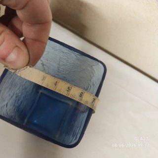 ¡¡¡ÚLTIMOS DÍAS!!! Jarrón de cristal azul