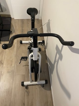 Bicicleta Estática Gimnasio Blanca