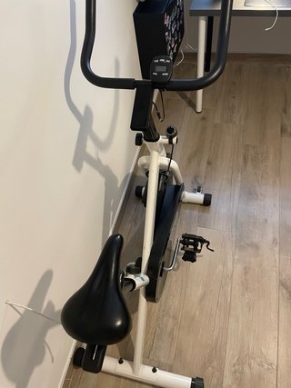 Bicicleta Estática Gimnasio Blanca