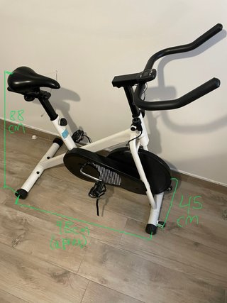 Bicicleta Estática Gimnasio Blanca