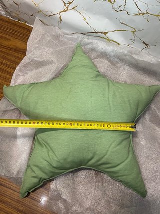 Cojín decorativo estrella verde