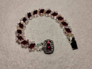 Pulseras de Cristal Verdes y Rojas