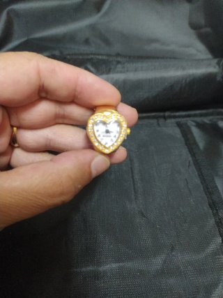Anillo Reloj Corazón Bozhi Dorado
