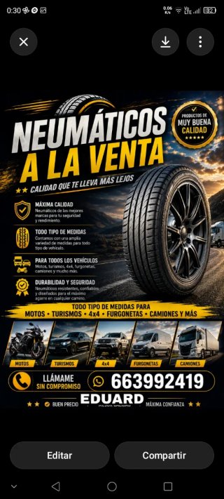 Neumáticos para todo tipo de vehículos