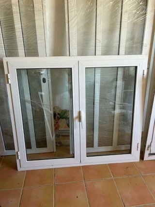 Ventanas de aluminio blancas - 145+125/145+105