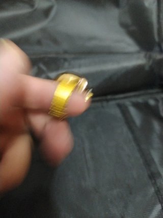 Anillo Reloj  Dorado y Rojo