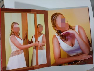 Vestido de Novia Blanco y Dorado