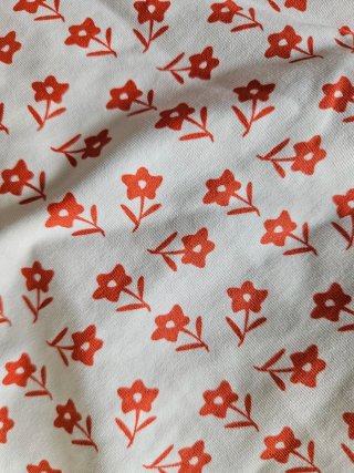 Bikini floral rojo y blanco