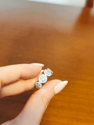 Anillo Golfi Circonitas Ajustable Plata