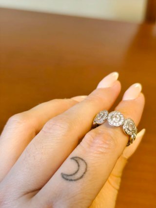 Anillo Golfi Circonitas Ajustable Plata