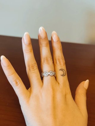 Anillo Golfi Circonitas Ajustable Plata