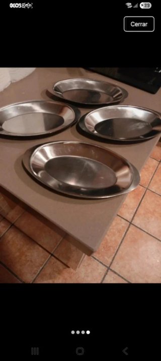 4 Bandejas Acero Inoxidable