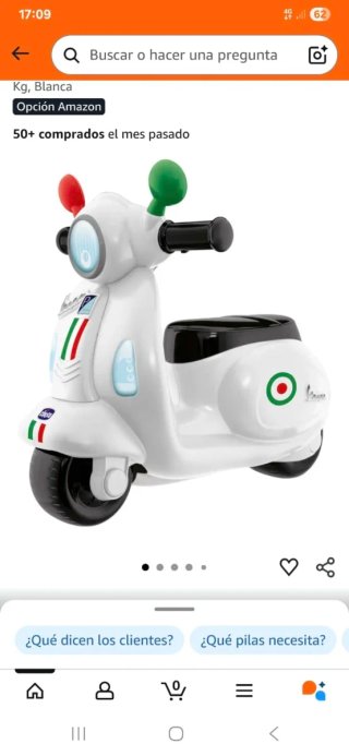 Correpasillos estilo Vespa Blanco
