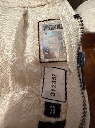 Mono de rally Marina beige/negro talla 58
