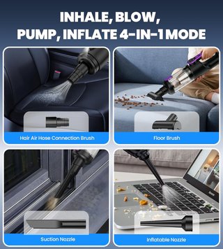 Aspirador de coche 4 en 1