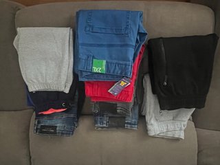 Pantalón niño azul, rojo