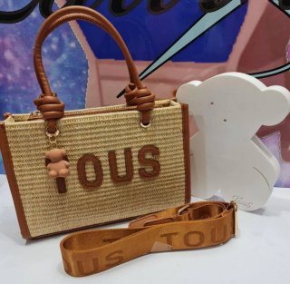 Bolso Tous Beige Paja con Oso