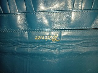 Borsa a tracolla Pochette in pelle blu avio