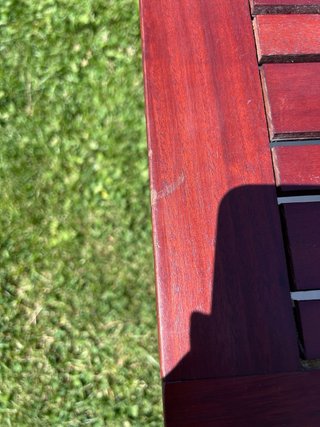 Mesa de madera para terraza o jardín