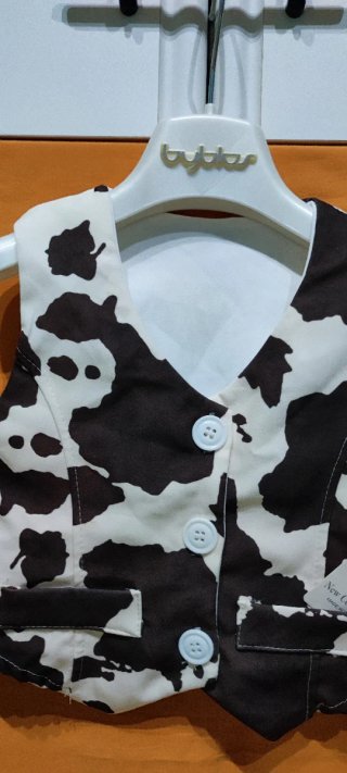 Gilet bimba fantasia mucca 18 mesi
