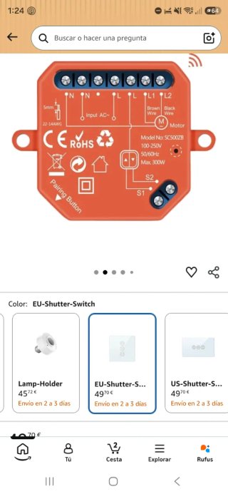 Modulo Interruttore per Tende Motorizzate SC500ZB